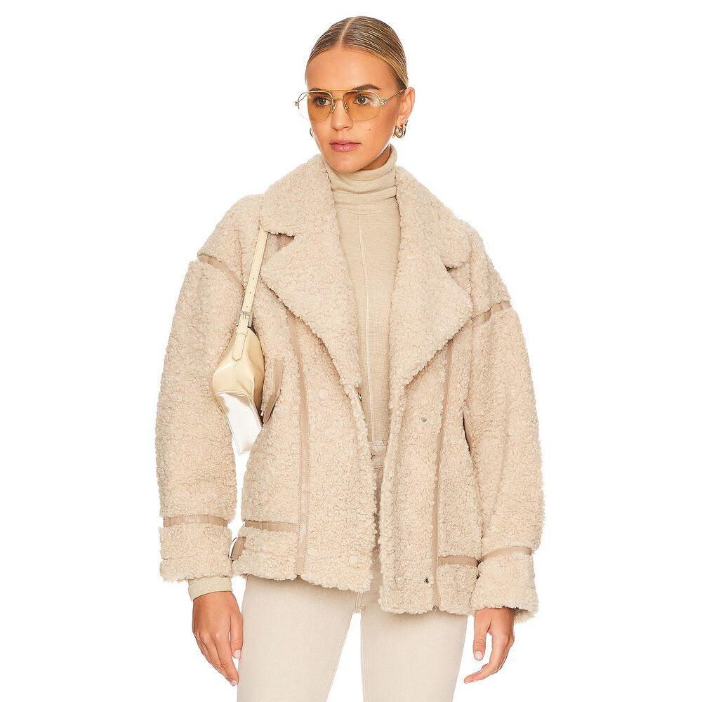 Lamarque Cream Shearling Jacket